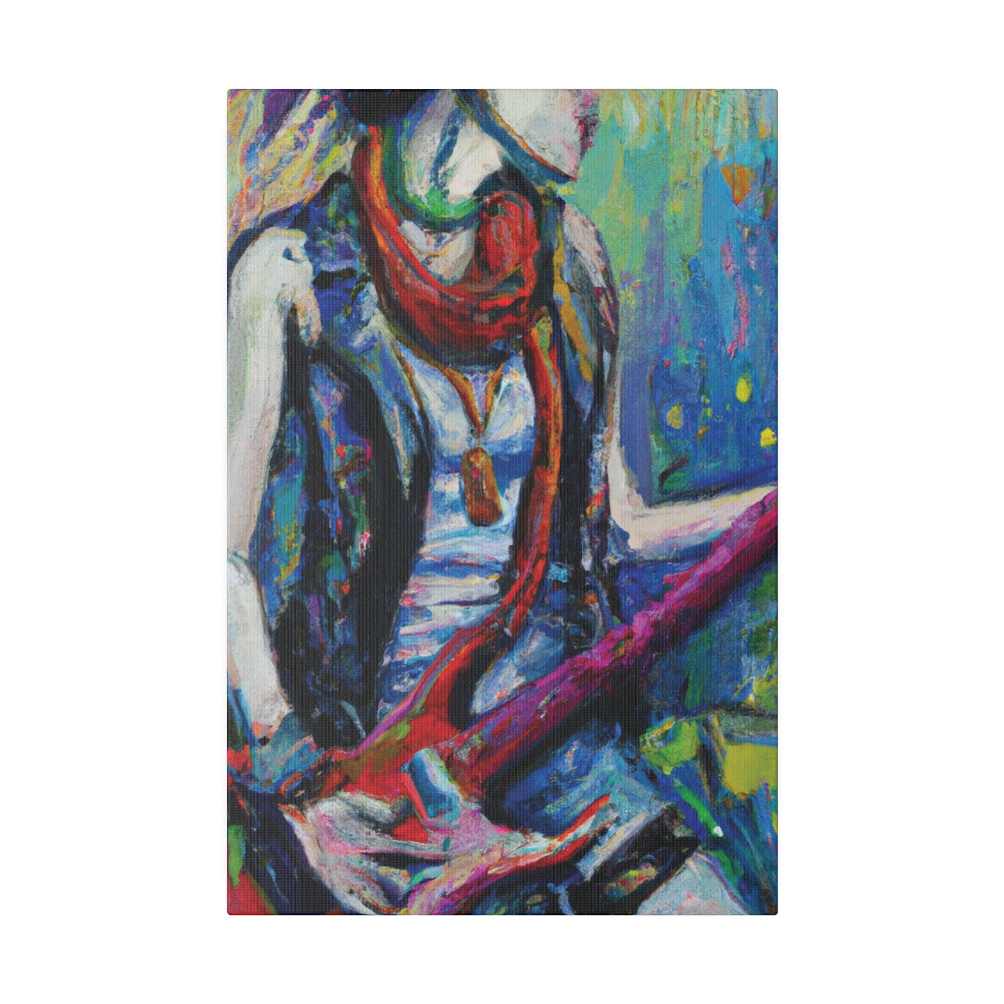 6328G - Rockstar Oil Painting Style Print | Poster | Home Decor | Wall Art | Music Art | Canvas