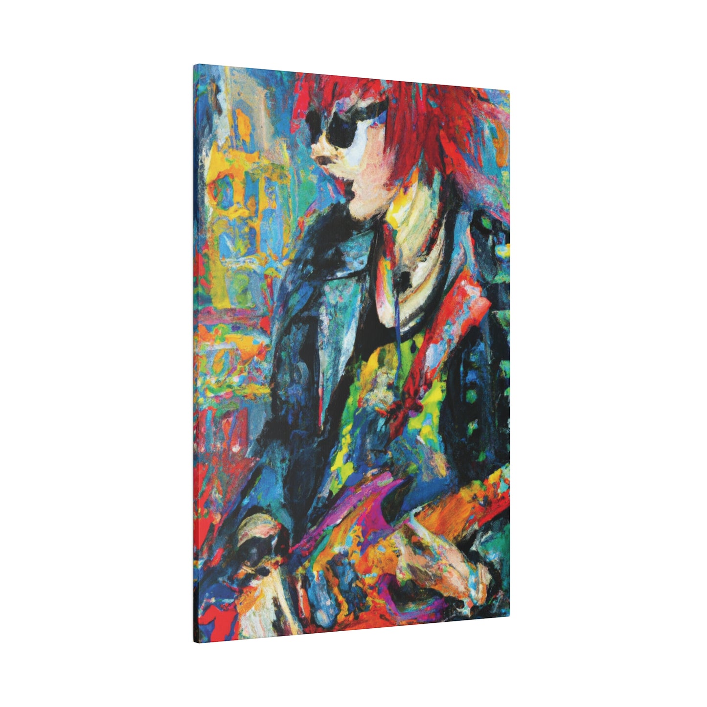 1754P - Rockstar Oil Painting Style Print | Poster | Home Decor | Wall Art | Music Art | Canvas