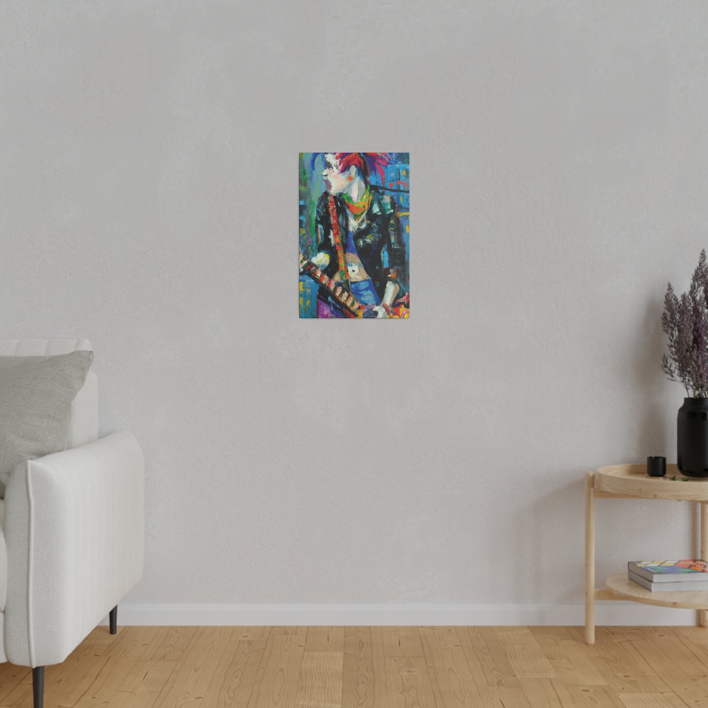 3601F - Rockstar Oil Painting Style Print | Poster | Home Decor | Wall Art | Music Art | Canvas