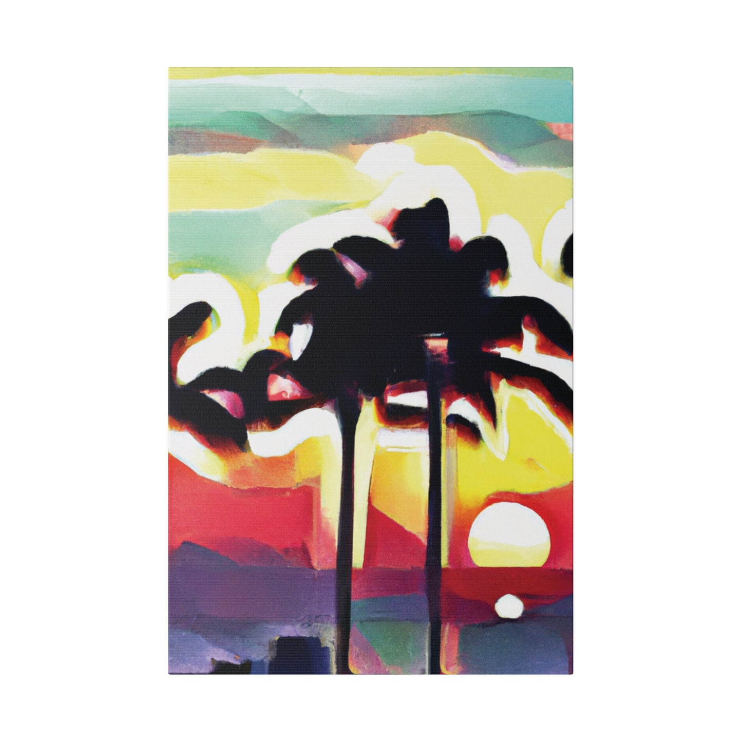 4134X - Miami Beach Sunset Painting Print | Miami | Beach | Sunset | Poster | Home Decor | Wall Art | Canvas