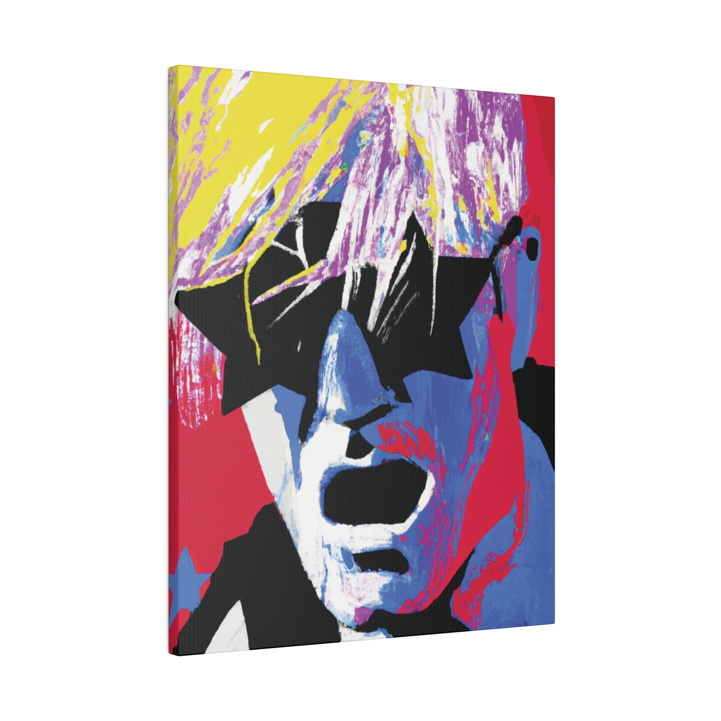 4837X - Rockstar Painting Print | Face | Abstract | Poster | Home Decor | Wall Art | Music Art | Canvas