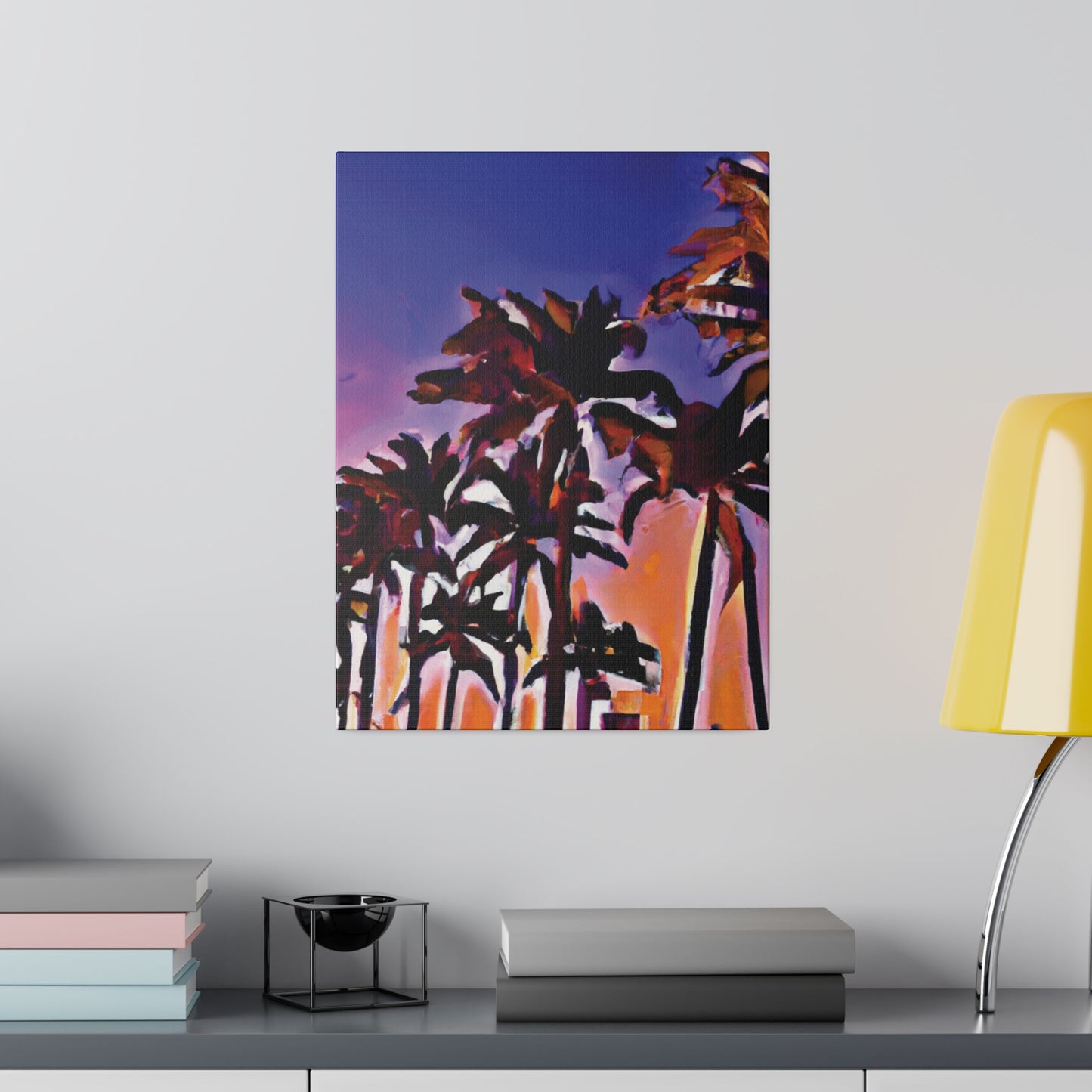 1463E - Miami Beach Sunset Painting Print | Miami | Beach | Sunset | Poster | Home Decor | Wall Art | Canvas