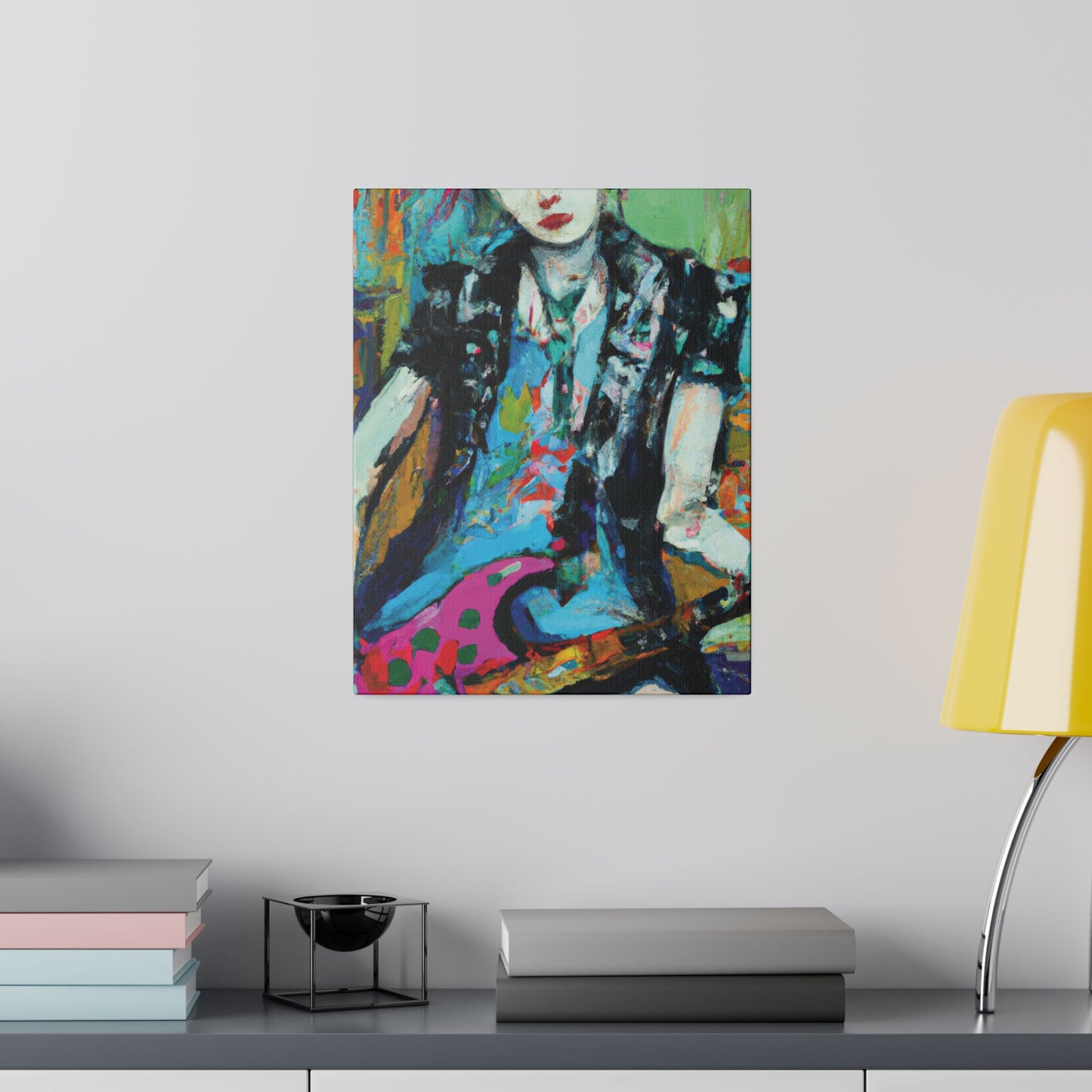 8725A - Rockstar Oil Painting Style Print | Poster | Home Decor | Wall Art | Music Art | Canvas