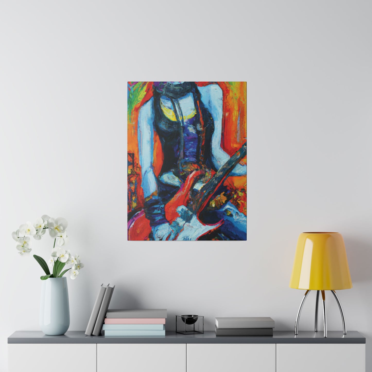 9232G - Rockstar Oil Painting Style Print | Poster | Home Decor | Wall Art | Music Art | Canvas