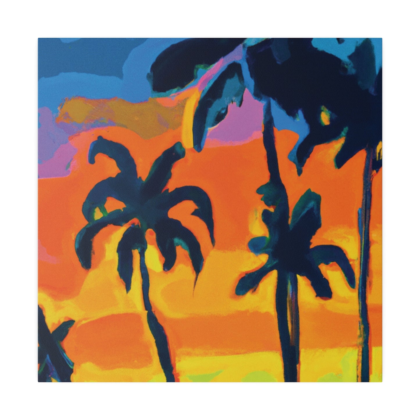 5462R - Miami Beach Sunset Painting Print | Miami | Beach | Sunset | Poster | Home Decor | Wall Art | Canvas