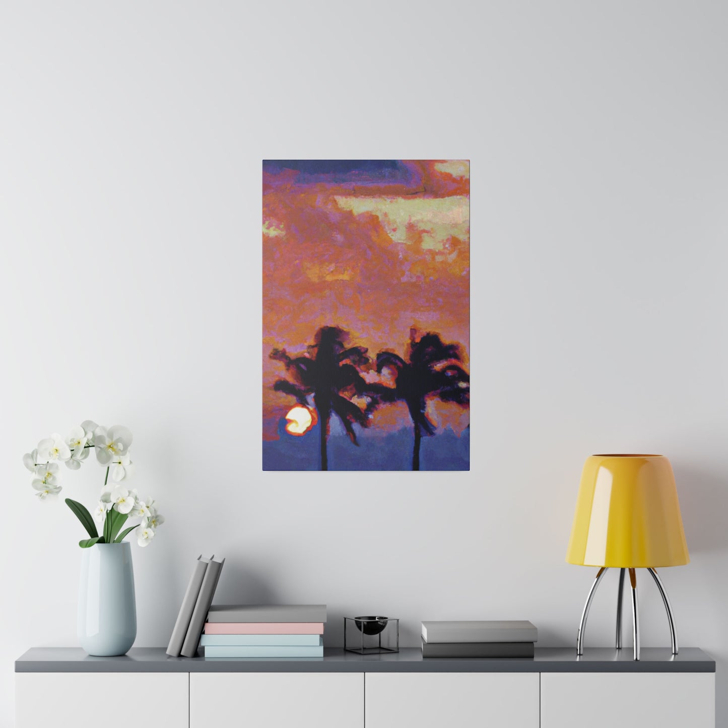 8235O - Miami Beach Sunset Painting Print | Miami | Beach | Sunset | Poster | Home Decor | Wall Art | Canvas