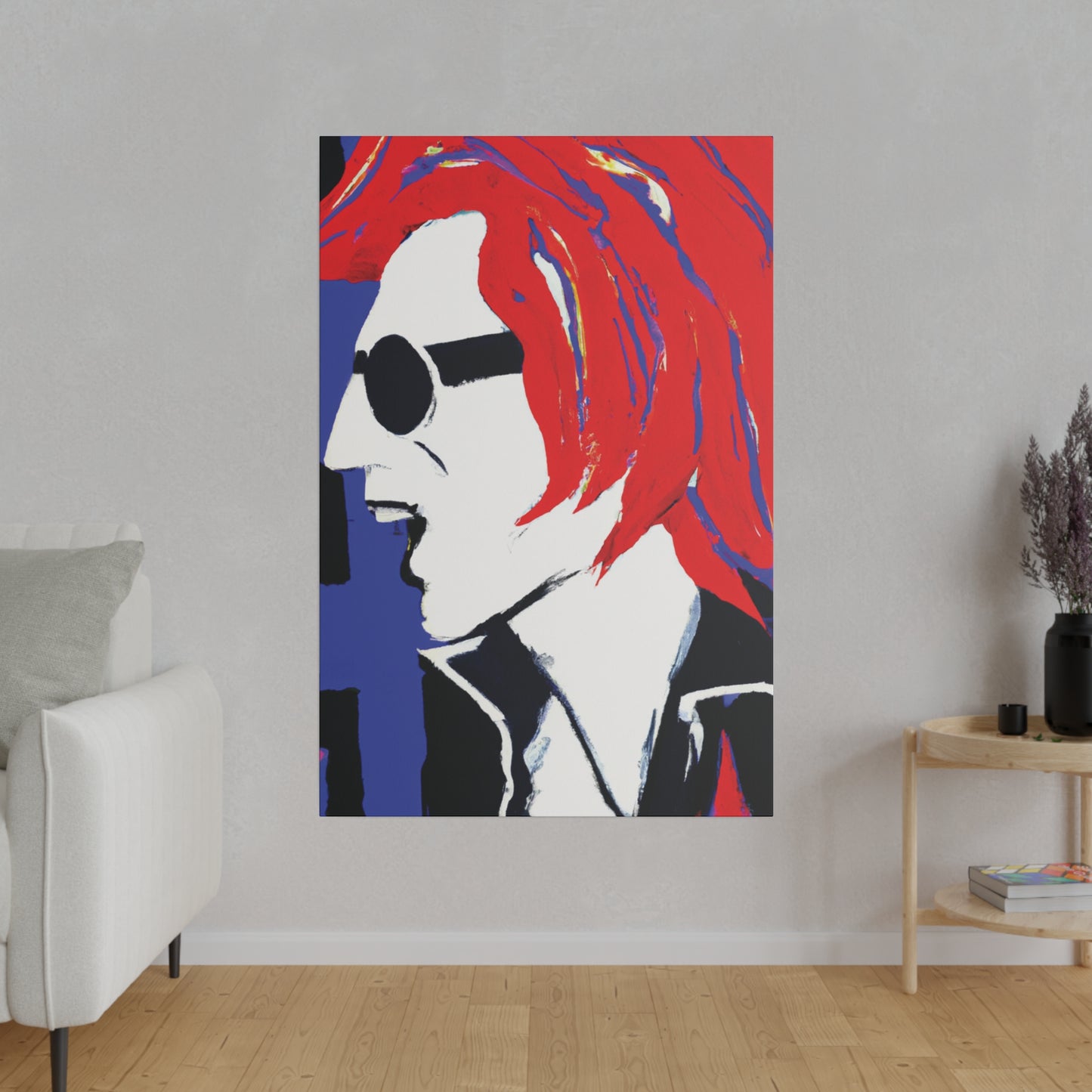 8372Z - Rockstar Painting Print | Face | Abstract | Poster | Home Decor | Wall Art | Music Art | Canvas