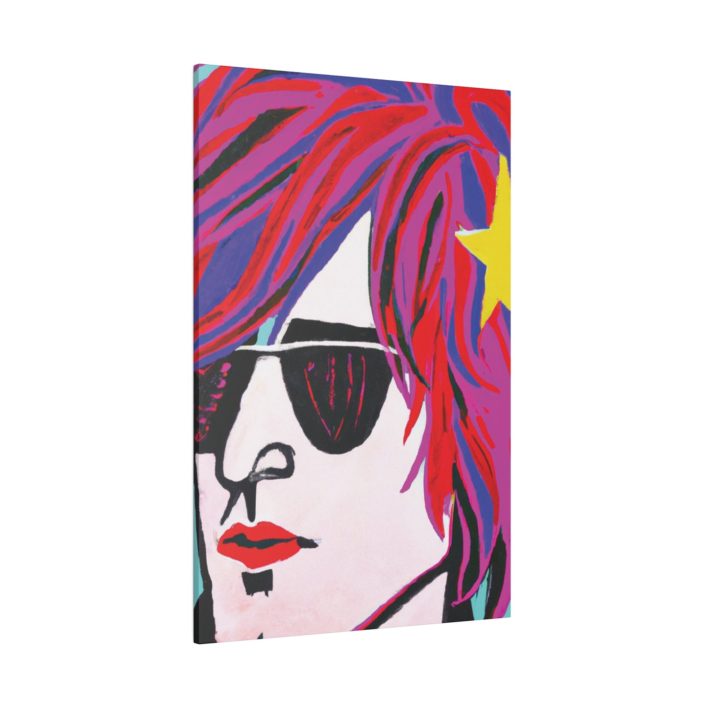 3293X - Rockstar Painting Print | Face | Abstract | Poster | Home Decor | Wall Art | Music Art | Canvas