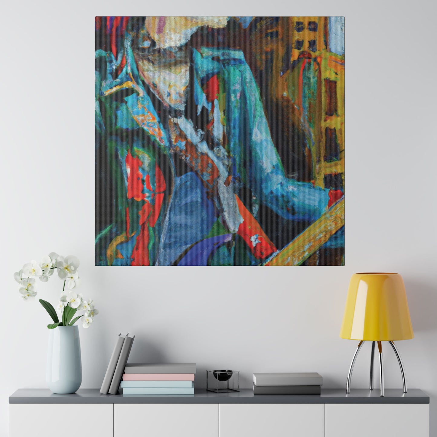 8911G - Rockstar Oil Painting Style Print | Poster | Home Decor | Wall Art | Music Art | Canvas