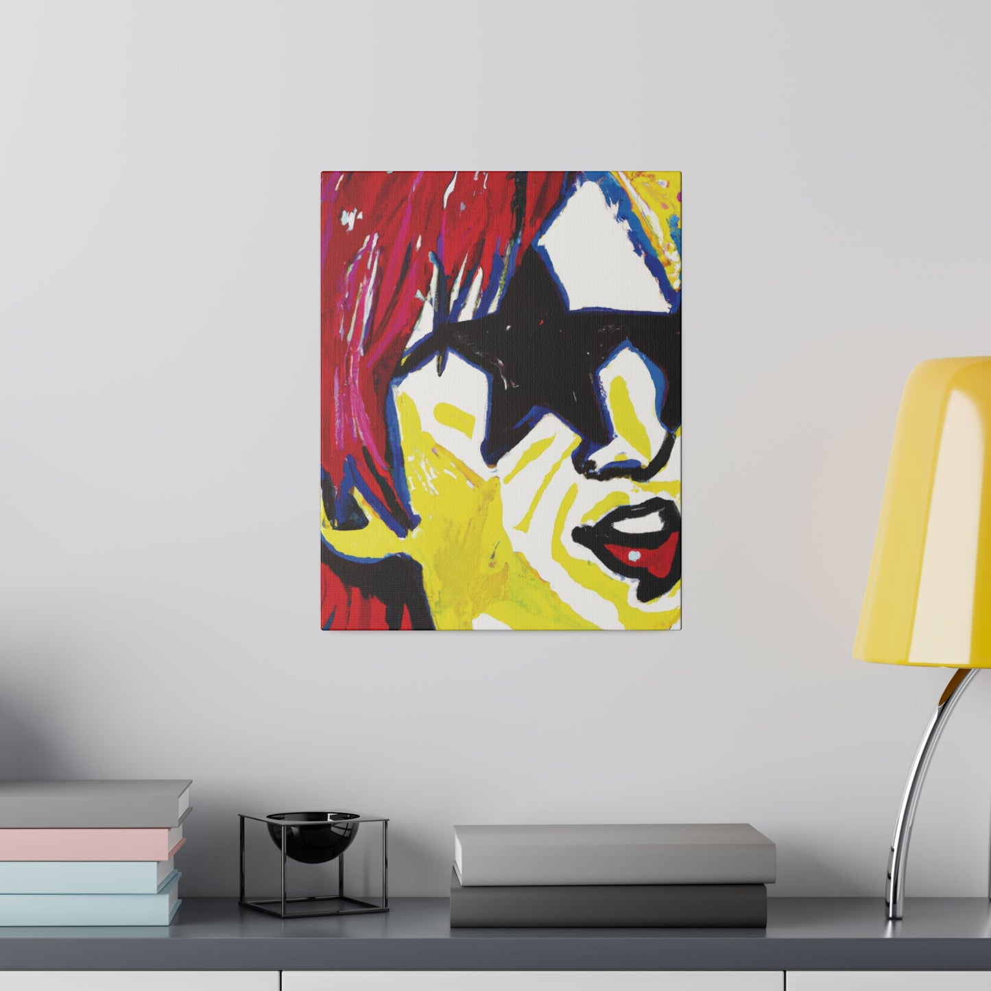 7485G - Rockstar Painting Print | Face | Abstract | Poster | Home Decor | Wall Art | Music Art | Canvas