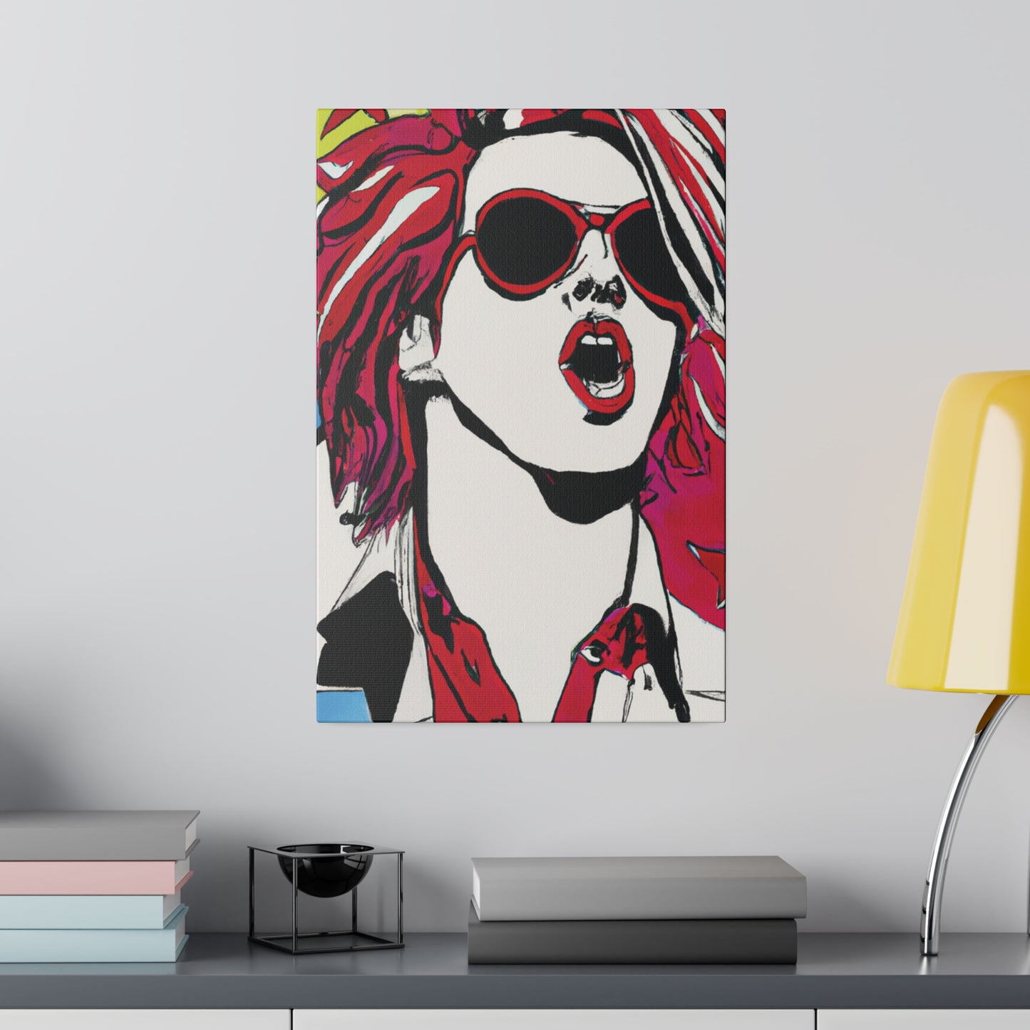 4390K - Rockstar Painting Print | Face | Abstract | Poster | Home Decor | Wall Art | Music Art | Canvas