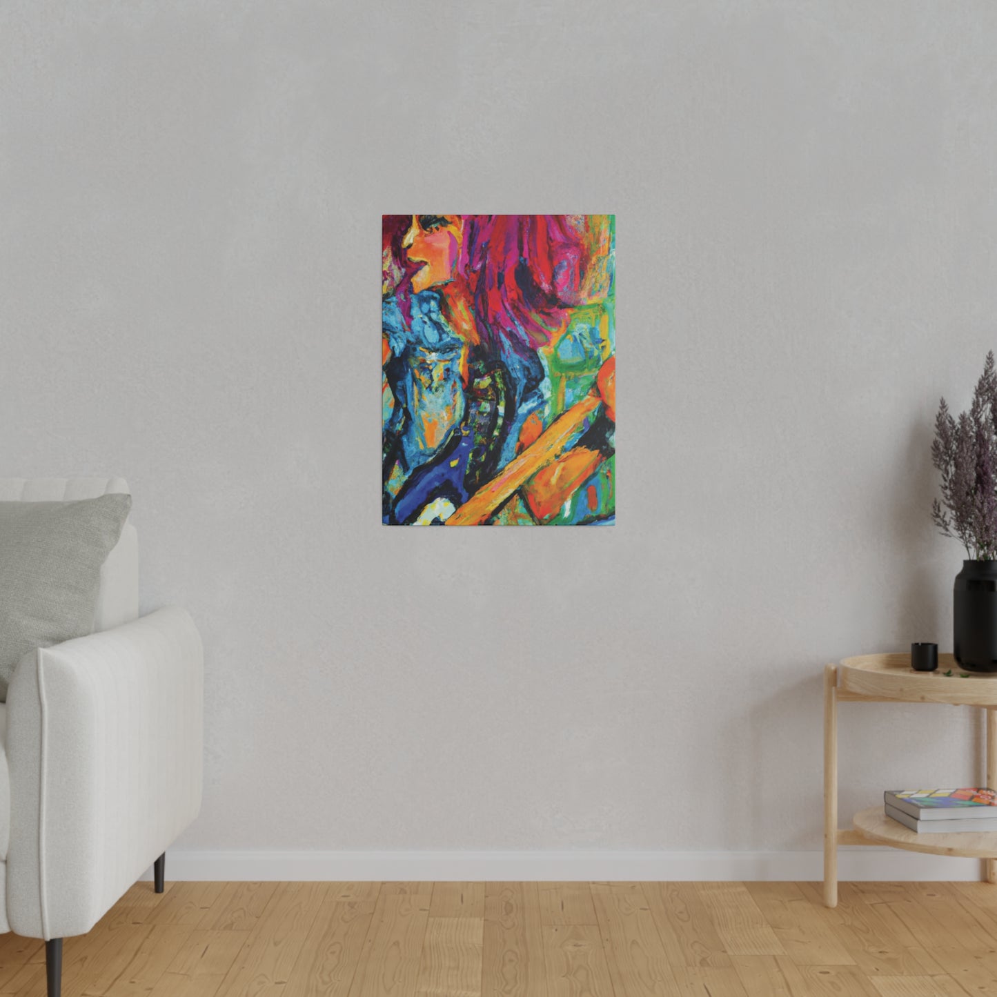 9483V - Rockstar Oil Painting Style Print | Poster | Home Decor | Wall Art | Music Art | Canvas