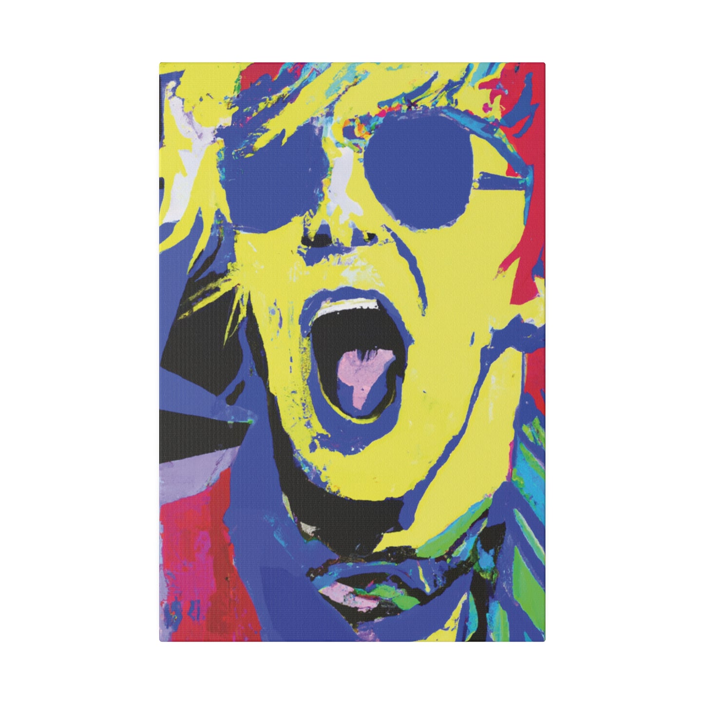 7451T - Rockstar Painting Print | Face | Abstract | Poster | Home Decor | Wall Art | Music Art | Canvas