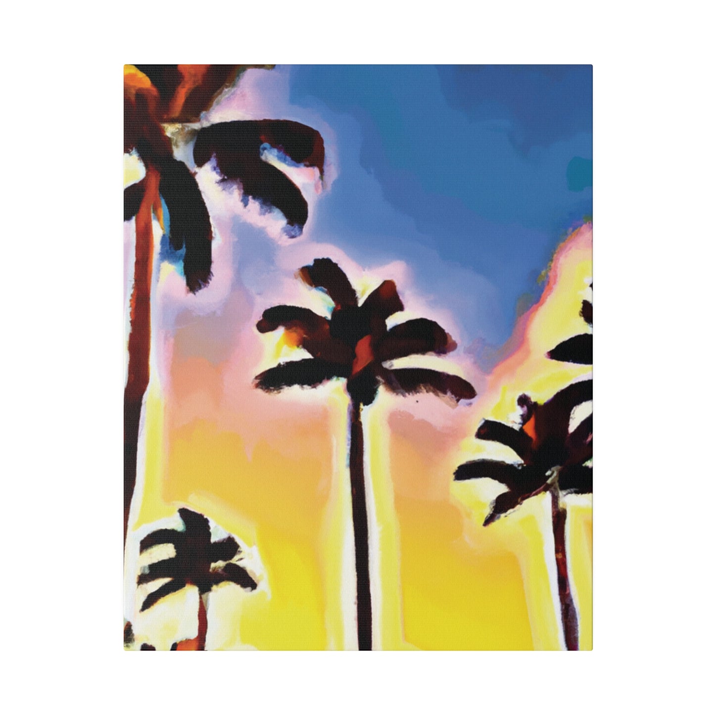 3437Q - Miami Beach Sunset Painting Print | Miami | Beach | Sunset | Poster | Home Decor | Wall Art | Canvas