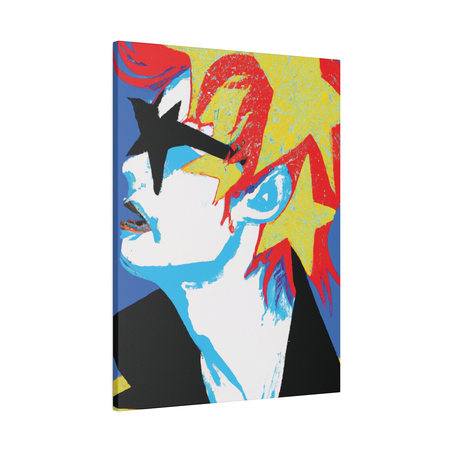 9245E - Rockstar Painting Print | Face | Abstract | Poster | Home Decor | Wall Art | Music Art | Canvas