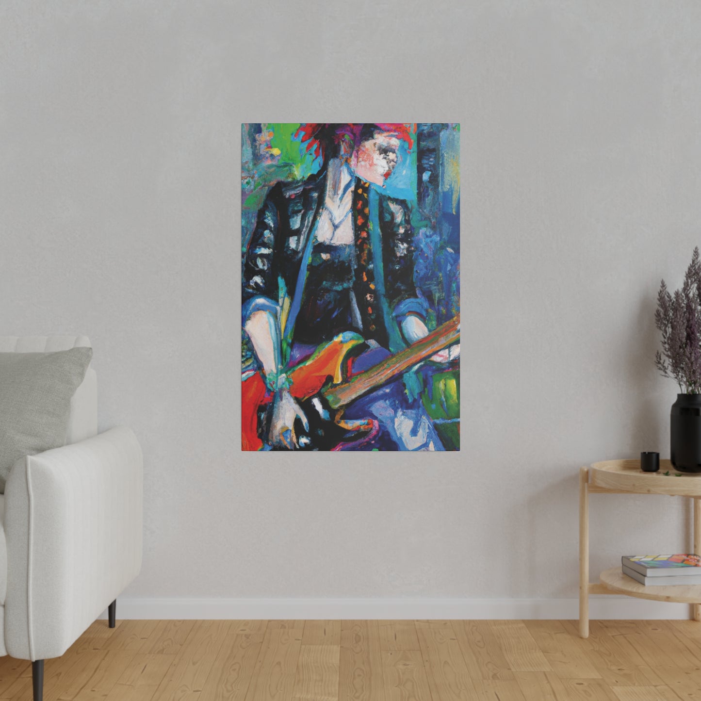 7376R - Rockstar Oil Painting Style Print | Poster | Home Decor | Wall Art | Music Art | Canvas