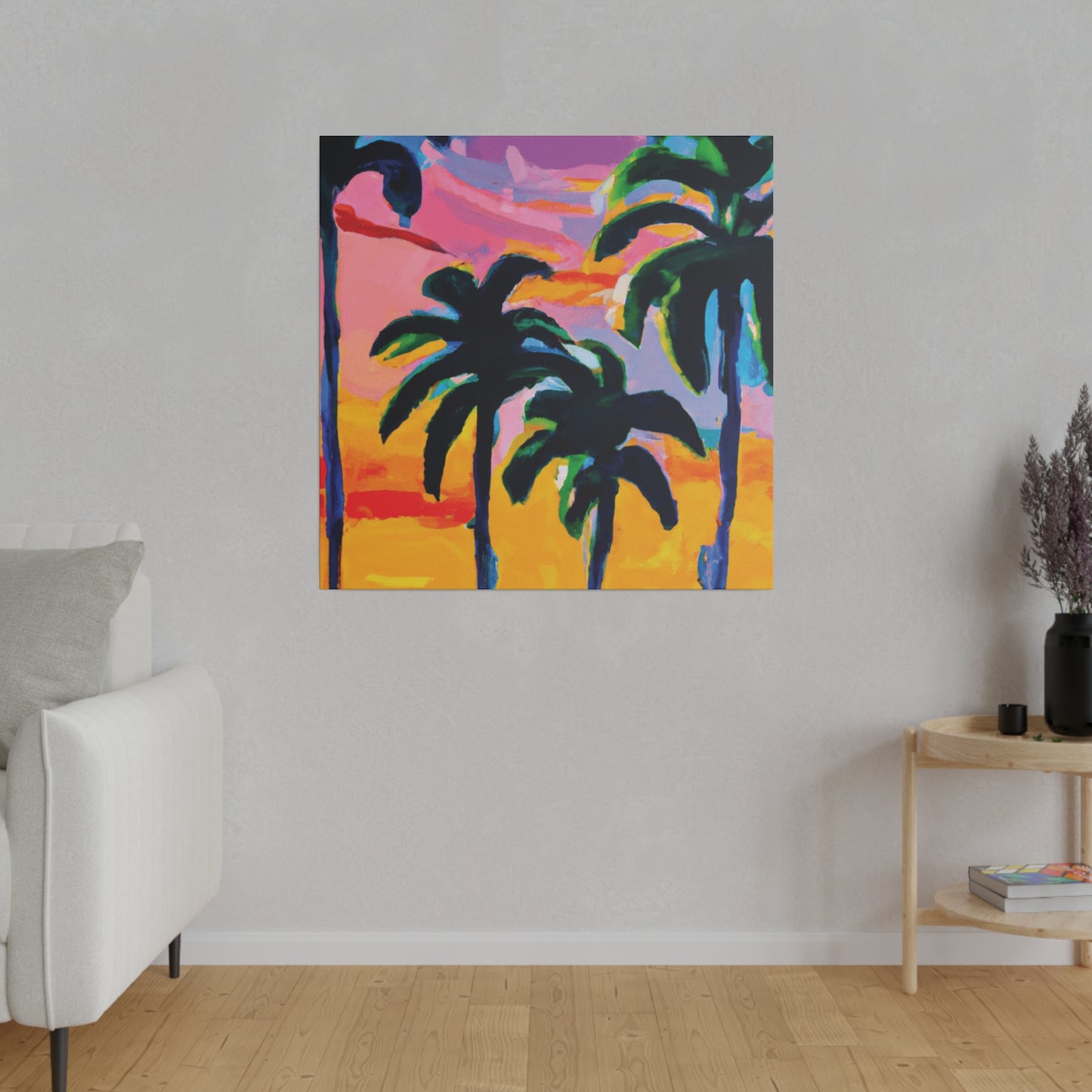 7409P - Miami Beach Sunset Painting Print | Miami | Beach | Sunset | Poster | Home Decor | Wall Art | Canvas