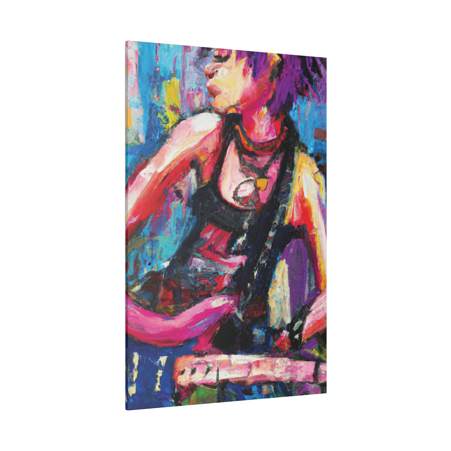 7793Y - Rockstar Oil Painting Style Print | Poster | Home Decor | Wall Art | Music Art | Canvas