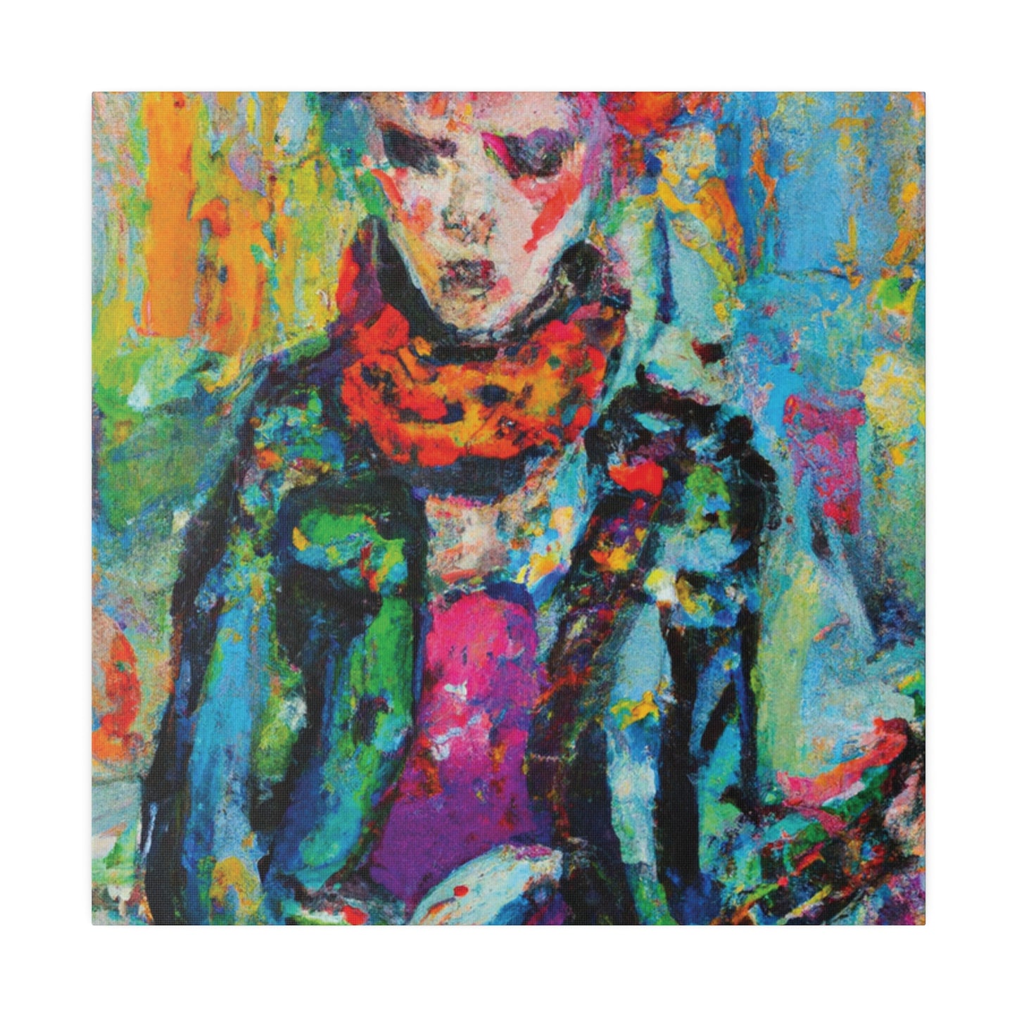 9432X - Rockstar Oil Painting Style Print | Poster | Home Decor | Wall Art | Music Art | Canvas