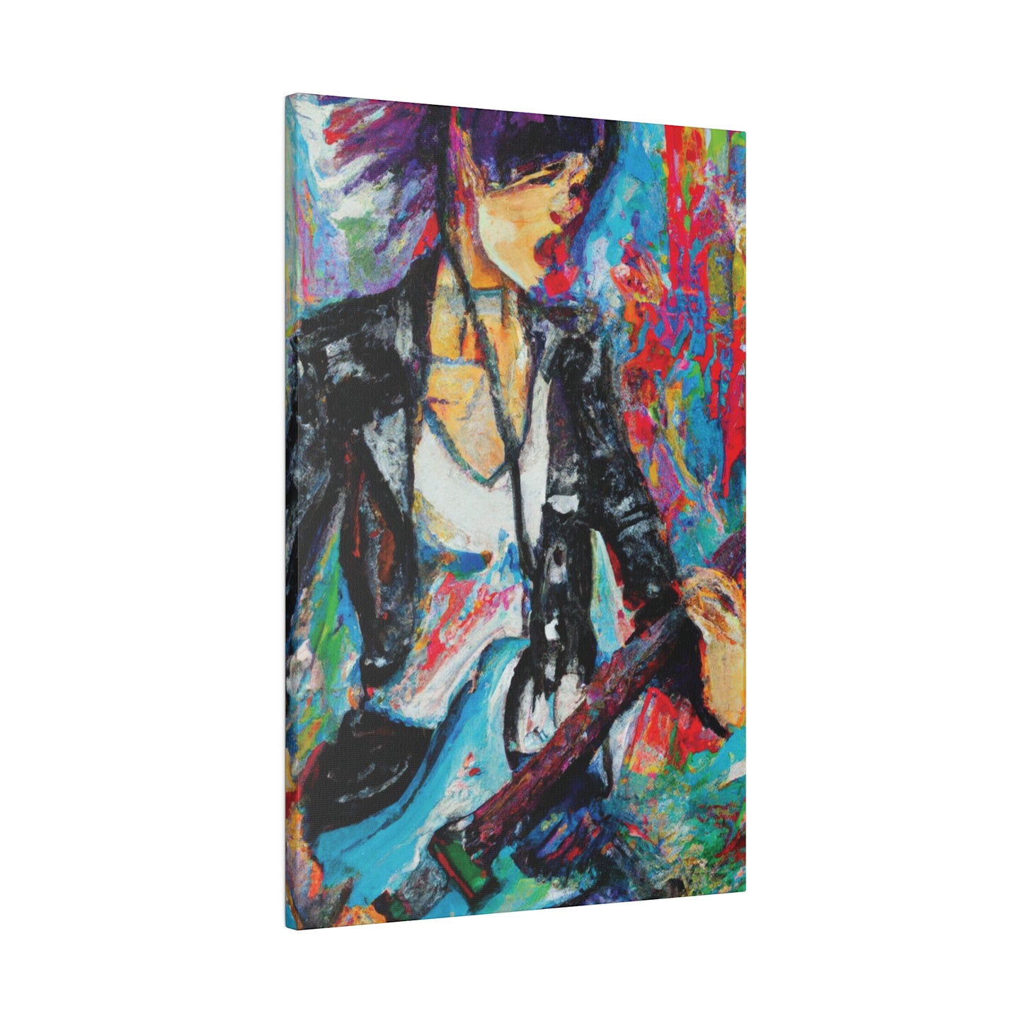 3492Z - Rockstar Oil Painting Style Print | Poster | Home Decor | Wall Art | Music Art | Canvas