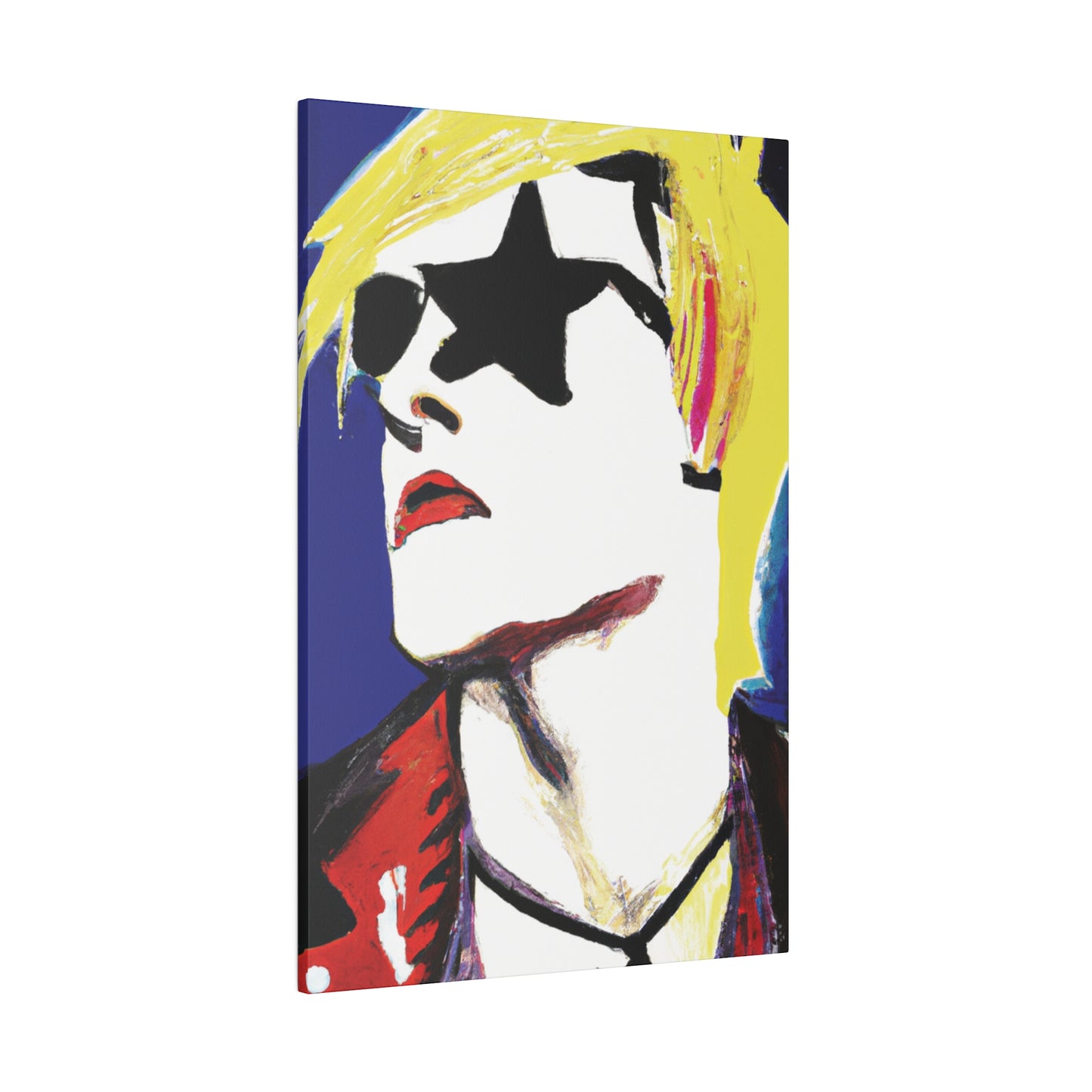 6807A - Rockstar Painting Print | Face | Abstract | Poster | Home Decor | Wall Art | Music Art | Canvas