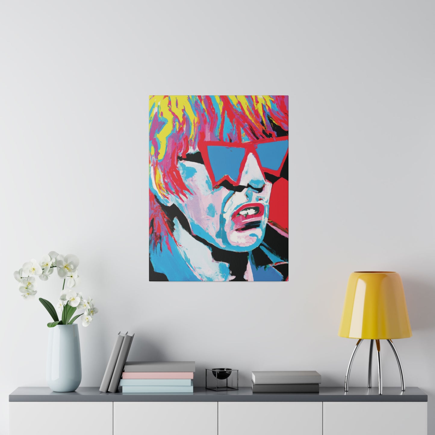 8517X - Rockstar Painting Print | Face | Abstract | Poster | Home Decor | Wall Art | Music Art | Canvas