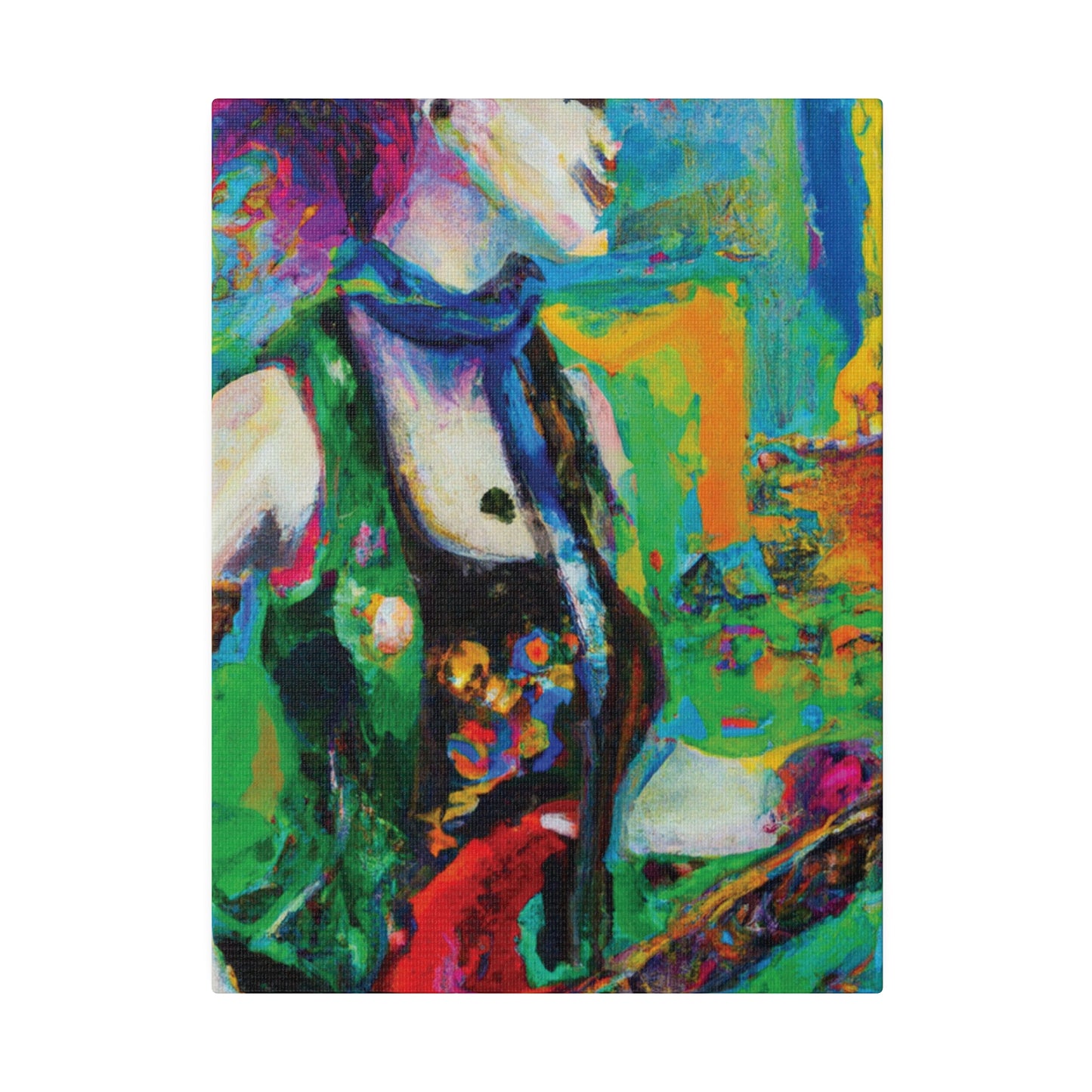 3467C - Rockstar Oil Painting Style Print | Poster | Home Decor | Wall Art | Music Art | Canvas