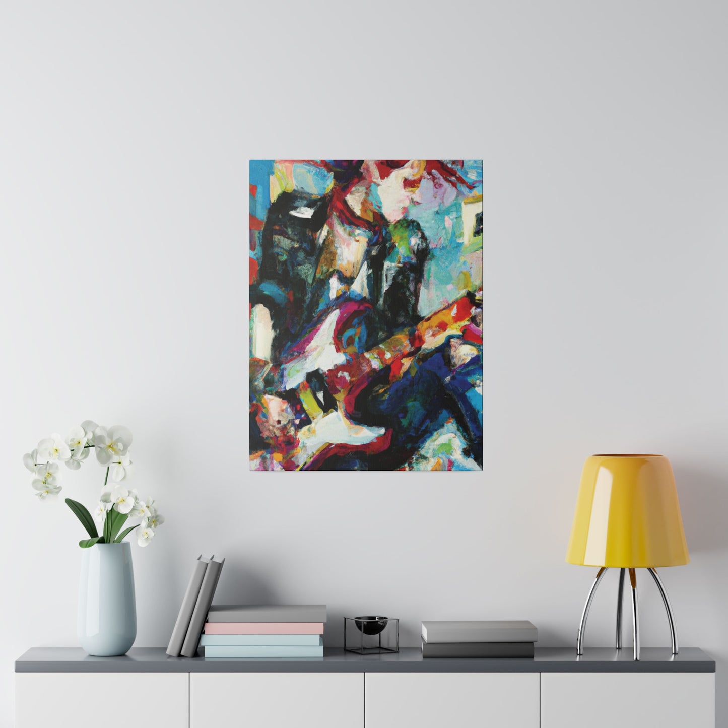 3767O - Rockstar Oil Painting Style Print | Poster | Home Decor | Wall Art | Music Art | Canvas