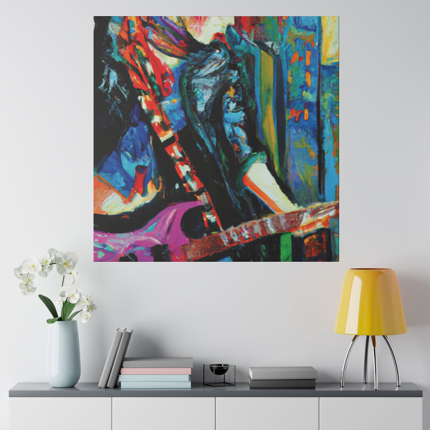 8461D - Rockstar Oil Painting Style Print | Poster | Home Decor | Wall Art | Music Art | Canvas