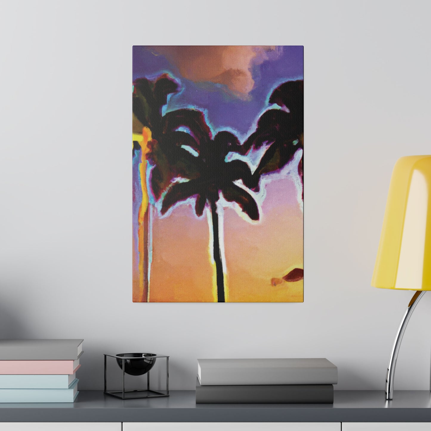 9603V - Miami Beach Sunset Painting Print | Miami | Beach | Sunset | Poster | Home Decor | Wall Art | Canvas