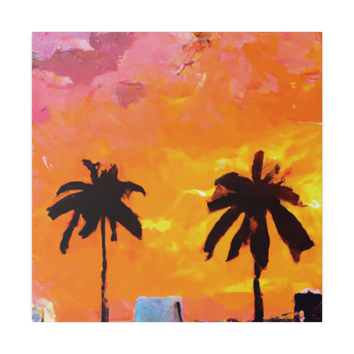 2759A - Miami Beach Sunset Painting Print | Miami | Beach | Sunset | Poster | Home Decor | Wall Art | Canvas