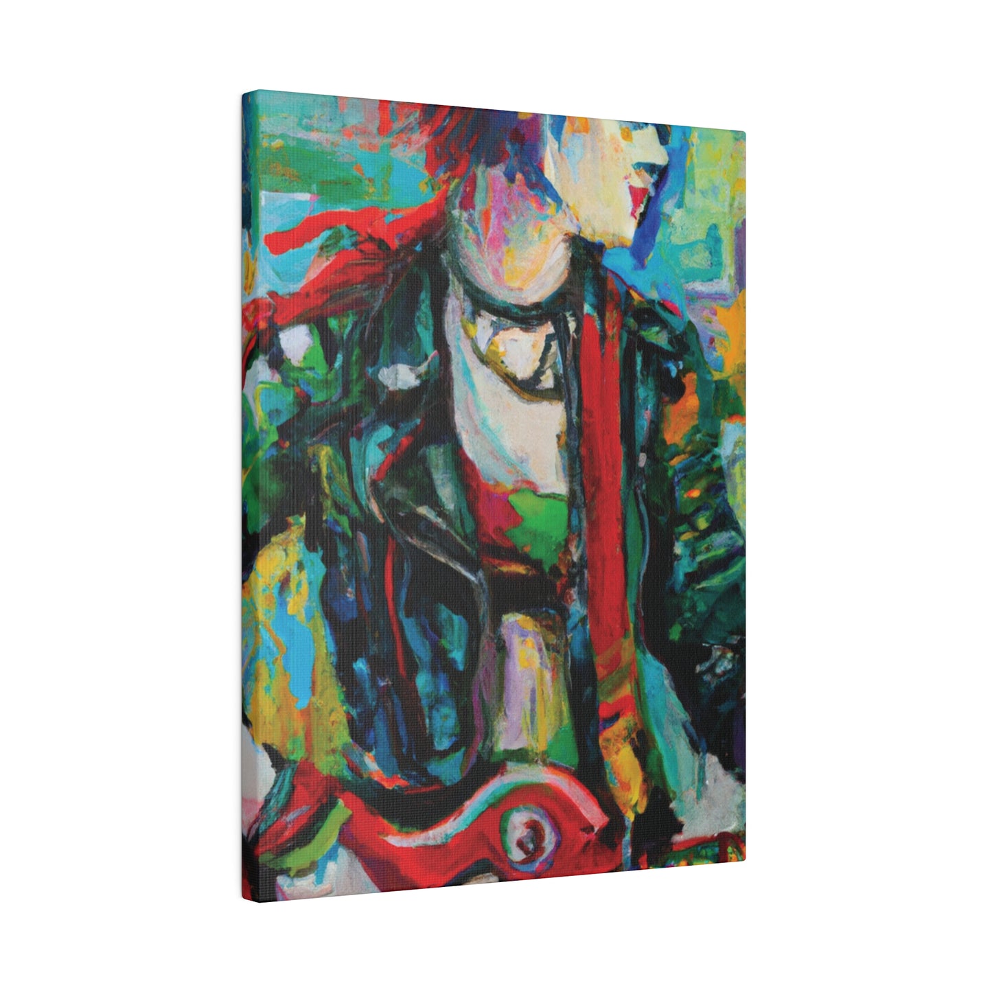 7245X - Rockstar Oil Painting Style Print | Poster | Home Decor | Wall Art | Music Art | Canvas