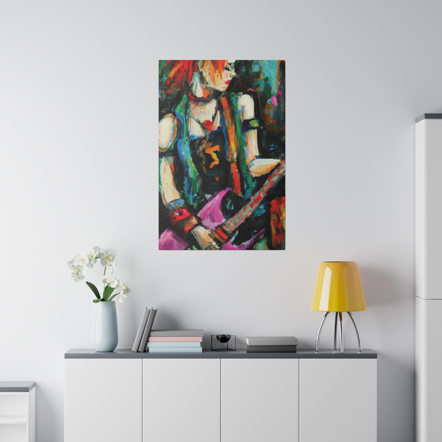 2705X - Rockstar Oil Painting Style Print | Poster | Home Decor | Wall Art | Music Art | Canvas