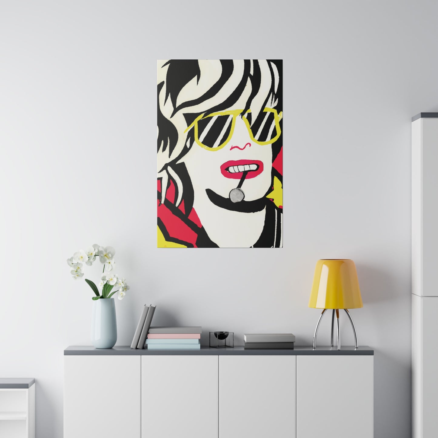 7456P - Rockstar Painting Print | Face | Abstract | Poster | Home Decor | Wall Art | Music Art | Canvas