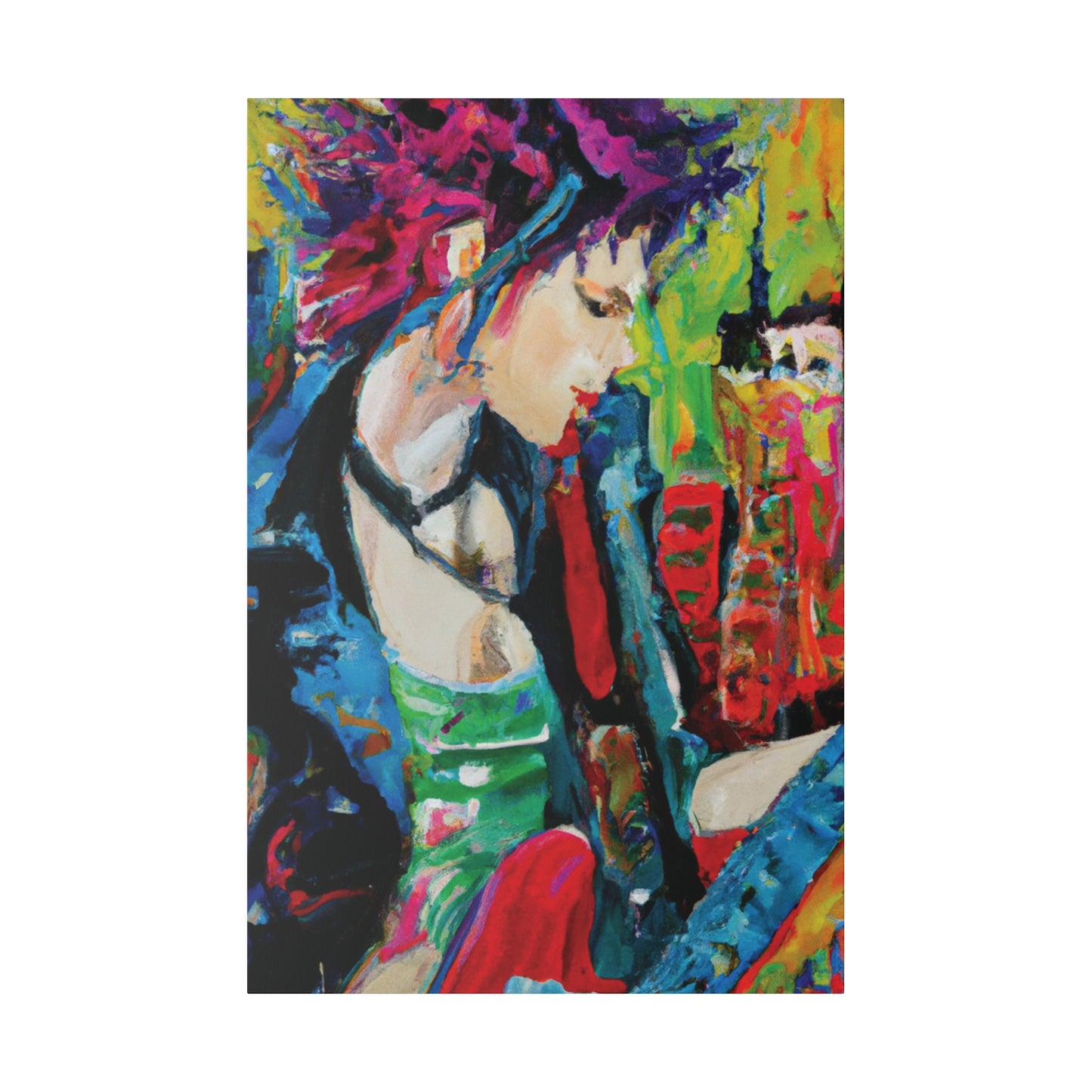 7125T - Rockstar Oil Painting Style Print | Poster | Home Decor | Wall Art | Music Art | Canvas