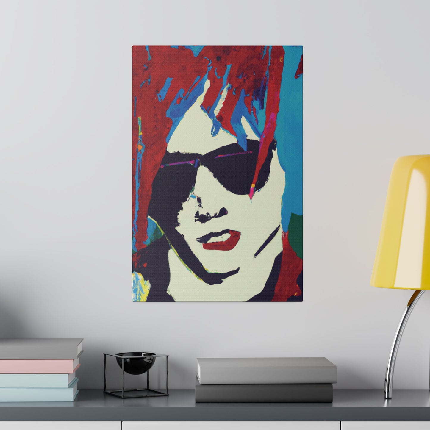 9347K - Rockstar Painting Print | Face | Abstract | Poster | Home Decor | Wall Art | Music Art | Canvas