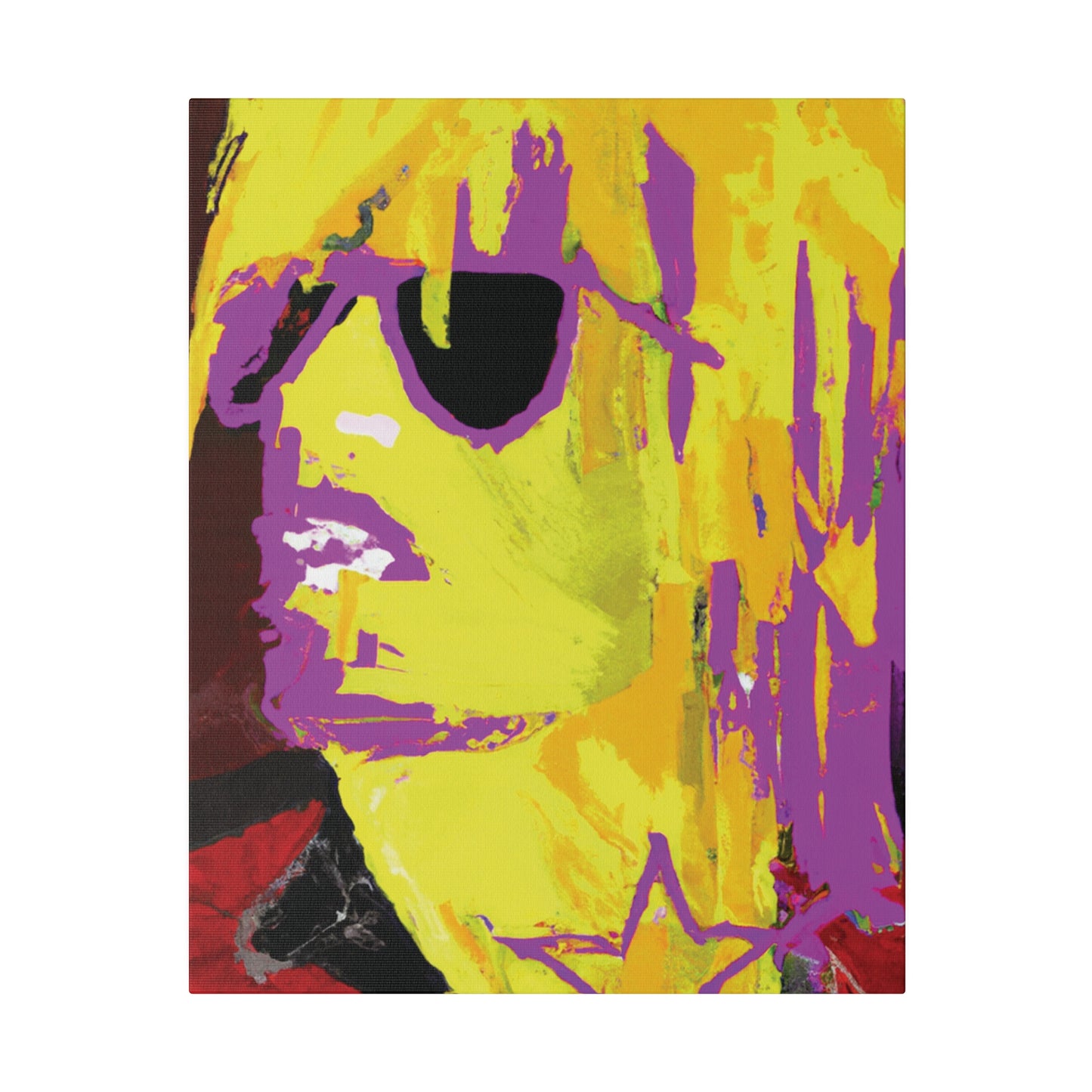 138G - Rockstar Painting Print | Face | Abstract | Poster | Home Decor | Wall Art | Music Art | Canvas