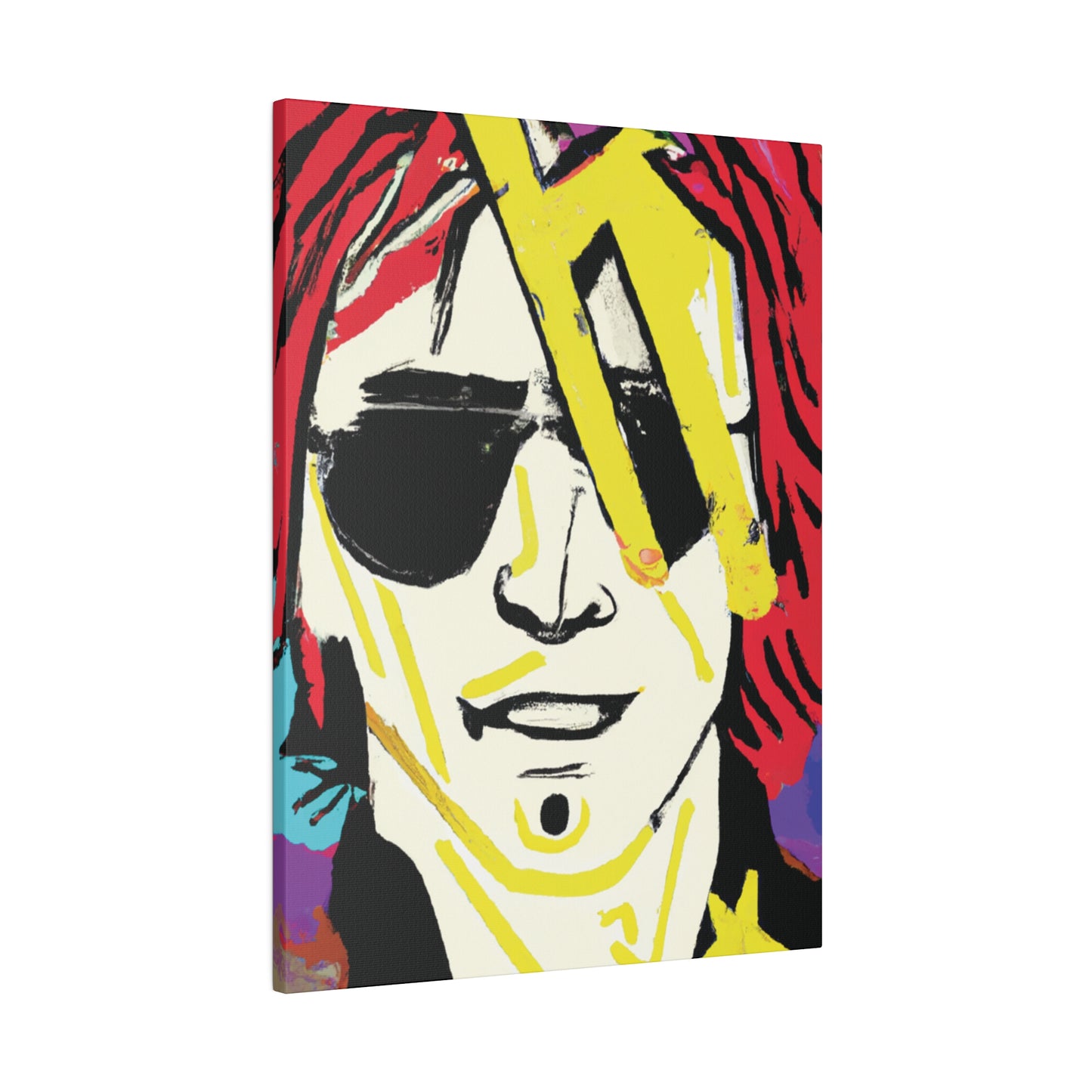 7106Z - Rockstar Painting Print | Face | Abstract | Poster | Home Decor | Wall Art | Music Art | Canvas