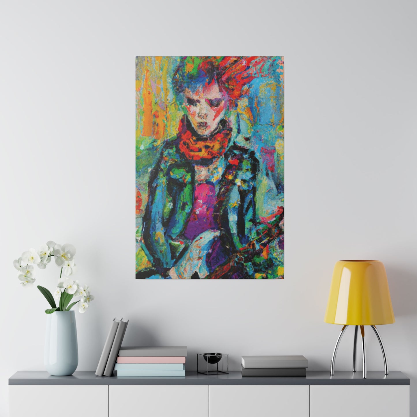 9432X - Rockstar Oil Painting Style Print | Poster | Home Decor | Wall Art | Music Art | Canvas