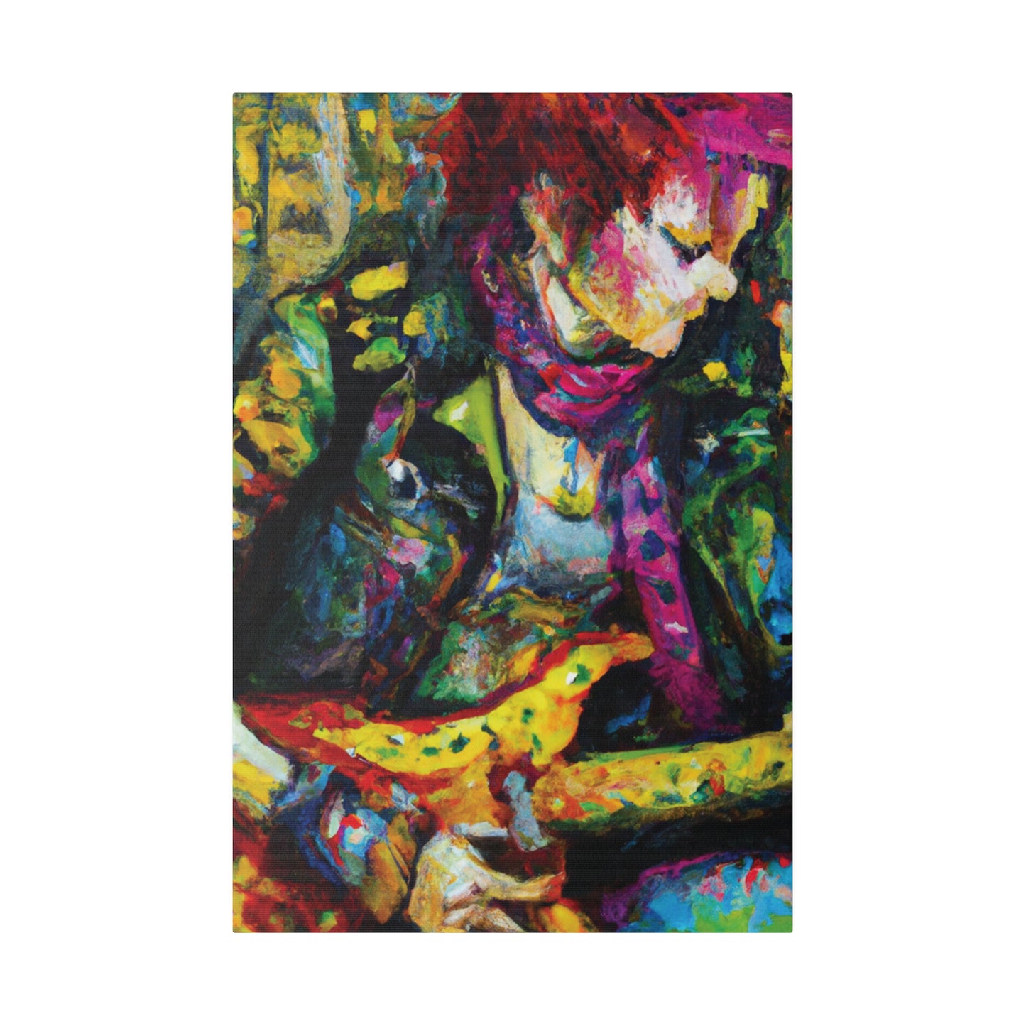 3668A - Rockstar Oil Painting Style Print | Poster | Home Decor | Wall Art | Music Art | Canvas