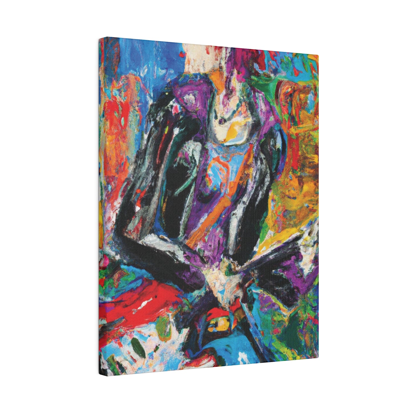 7254X - Rockstar Oil Painting Style Print | Poster | Home Decor | Wall Art | Music Art | Canvas