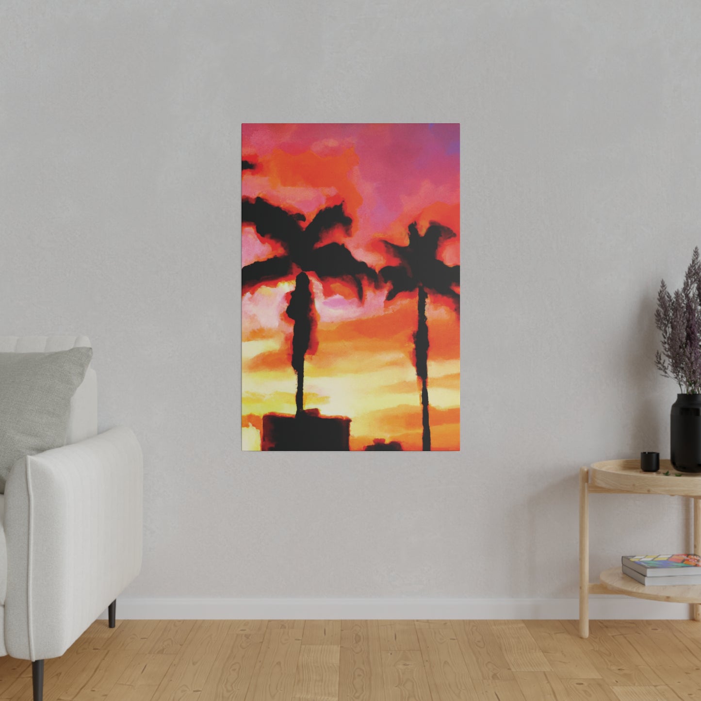 1413Q - Miami Beach Sunset Painting Print | Miami | Beach | Sunset | Poster | Home Decor | Wall Art | Canvas