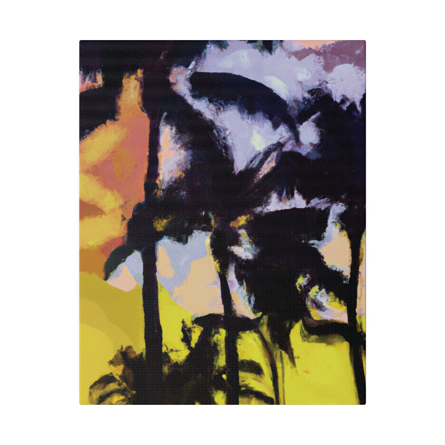 3753W - Miami Beach Sunset Painting Print | Miami | Beach | Sunset | Poster | Home Decor | Wall Art | Canvas