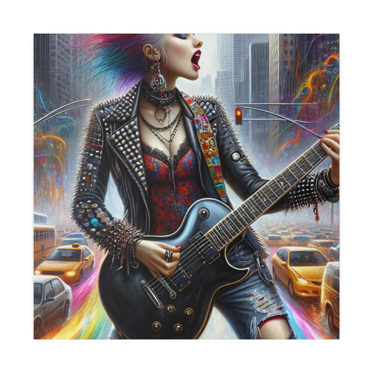 7301Z - Rockstar Oil Painting Style Print | Poster | Home Decor | Wall Art | Music Art | Canvas