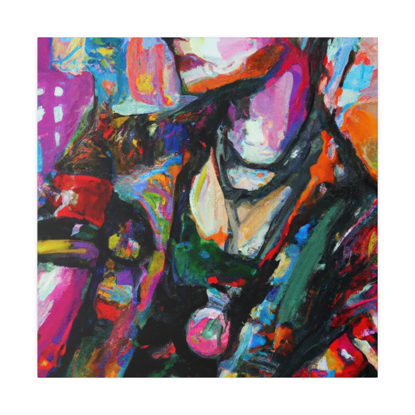 9392B - Rockstar Oil Painting Style Print | Poster | Home Decor | Wall Art | Music Art | Canvas