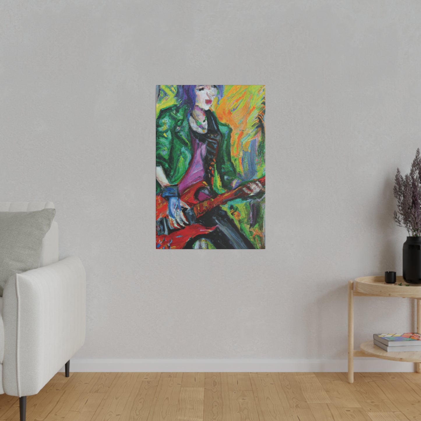 8272F - Rockstar Oil Painting Style Print | Poster | Home Decor | Wall Art | Music Art | Canvas