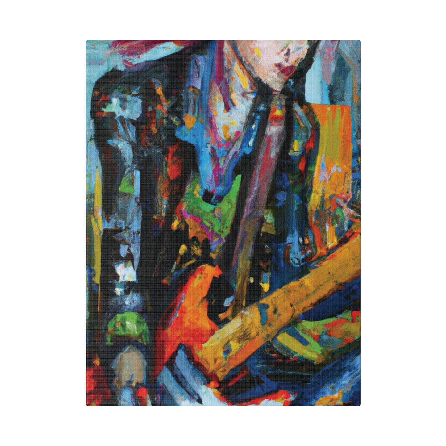 7893K - Rockstar Oil Painting Style Print | Poster | Home Decor | Wall Art | Music Art | Canvas