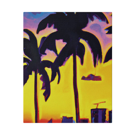 5674W - Miami Beach Sunset Painting Print | Miami | Beach | Sunset | Poster | Home Decor | Wall Art | Canvas