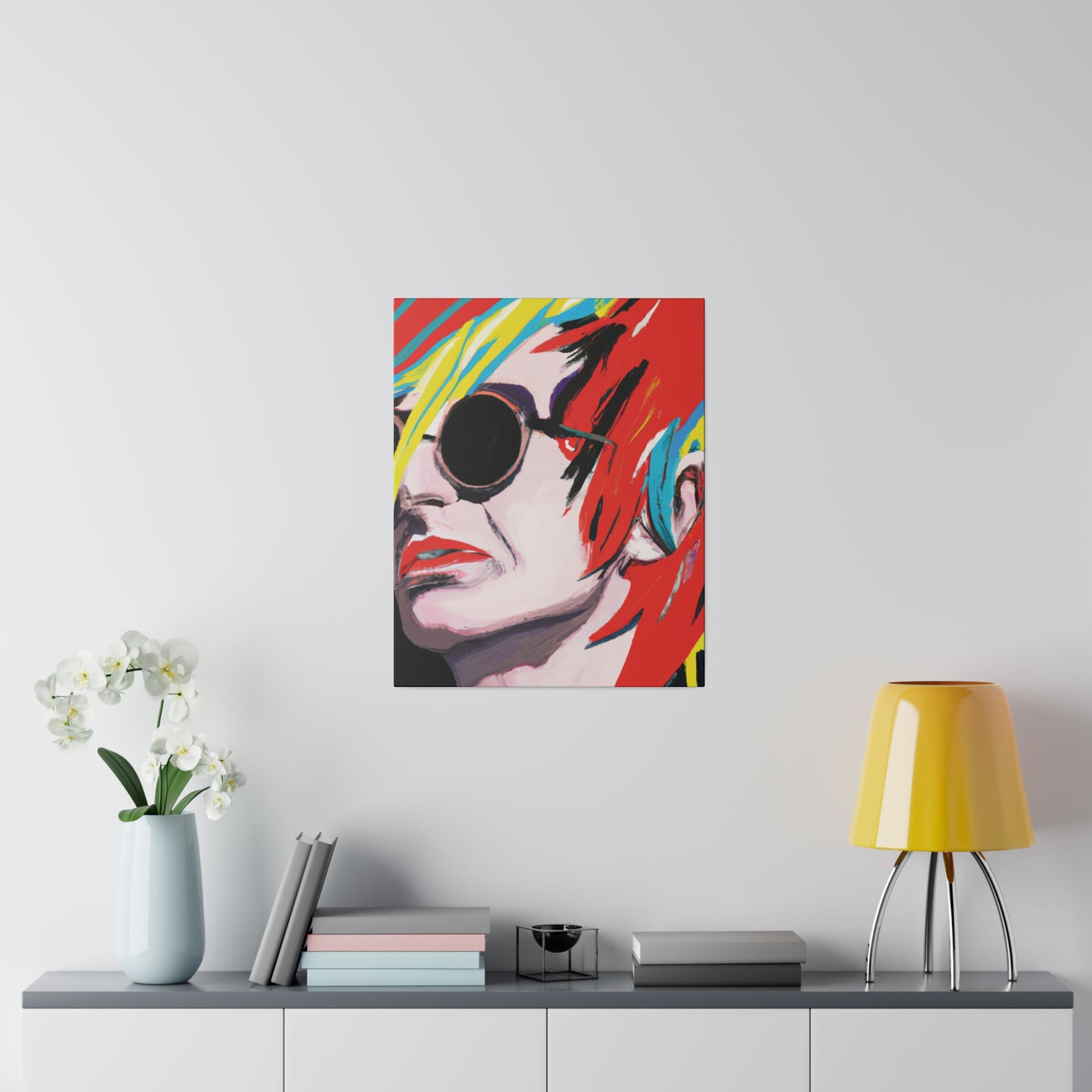 9573V - Rockstar Painting Print | Face | Abstract | Poster | Home Decor | Wall Art | Music Art | Canvas