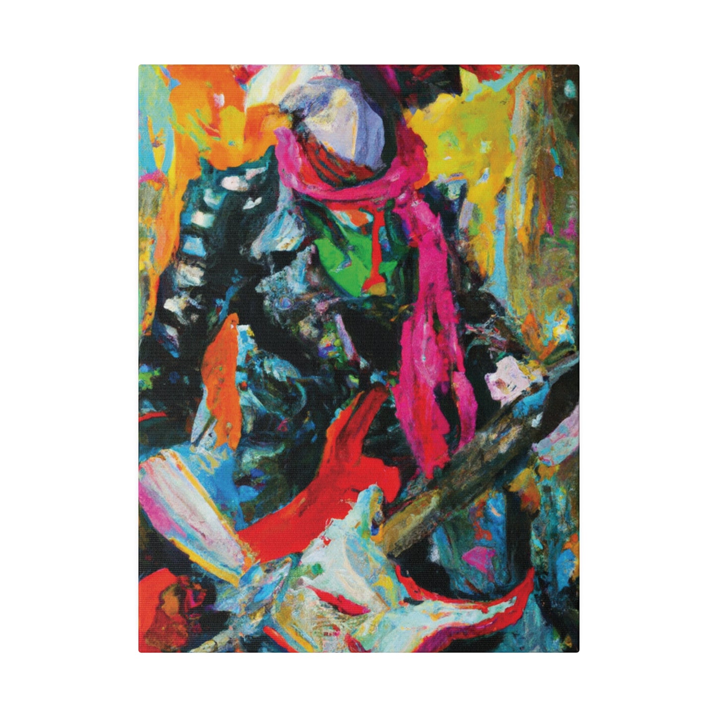 8579X - Rockstar Oil Painting Style Print | Poster | Home Decor | Wall Art | Music Art | Canvas